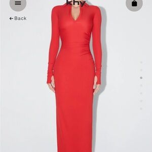 KHY Red Polo Maxi Dress